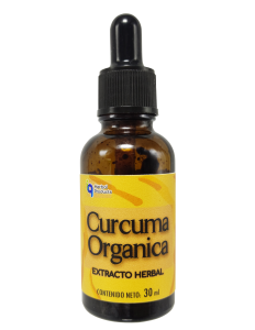 Fotografia de producto Cúrcuma Orgánica con contenido de 30 ml de Iq Herbal Products